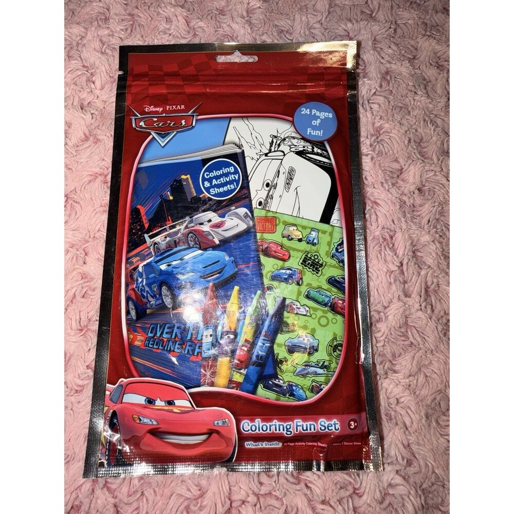 DISNEY PIXAR Play Pack Grab & GO Cars Pack Activity Book Coloring Sticker Travel